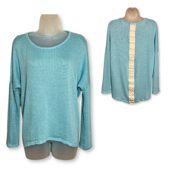 Francesca’s Turquoise Hi-Lo Sweater | Large - Picture 1 of 8